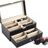 Amazon: $13.48 ($26.97) 12 Grids Sunglass Organizer Leather Eyeglasses Collector