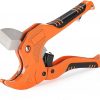 Amazon : $9.99 ($11.99)  Bates- PVC Pipe Cutter, Cuts up to 1-5/8'', Ratcheting PVC Pipe Cutter Tool, Pipe Cutters PVC, PVC Pipe Shears, PVC Cutter, Plastic Pipe Cutter, PEX Pipe Cutter, PVC Cutter Tool, PVC Ratchet Cutter