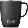 Amazon : $14.00 ($25.00) S'well Stainless Steel Mug with Handle, 12oz, Onyx, Triple Layered Vacuum Insulated Containers Keeps Drinks Colder and Hotter for Longer, BPA Free