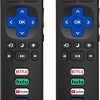 Amazon : $9.97 ($14.46)  (Pack of 2) Replacement-Remote-Control for Roku-TV,Compatible for TCL Roku/Hisense Roku/Onn Roku/Philips Roku Smart TVs(Not for Roku Stick and Box)