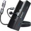 Amazon : $15.46 ($28.99) ORICO USB Hub 3.0, Clamp USB Hub with Extra Power Supply Port, Aluminum 4-Port USB Adapter with 3 USB-A Data Ports, USB-C Port for Monitors, Desks (Black)