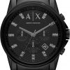 Amazon : $114.99 ($210.00)  AX Armani Exchange Chronograph Watch for Men with Leather, Stainless Steel or Silicone Band