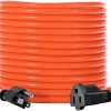 Amazon : $19.49 ($38.99)  KMC 75ft Outdoor Extension Cord, 75-Foot 16/3 Weatherproof Indoor/Outdoor Extension Cable, Flexible SJTW 16-Gauge 100% Copper Wire, Durable Vinyl Jacket, UL/ETL Certified, 10A 1250W, Orange
