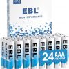 Amazon : $5.94 ($6.99)  EBL AAA Batteries 24 Pack, 1.5V Alkaline Triple A Batteries, Long-Lasting Alkaline Power for All Your Devices, 10-Year Shelf Life