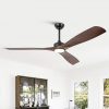 Amazon:$74.99 ($149.99)60 Inch Ceiling Fans with Lights and Remote, Modern Lighting Ceiling Fans for Bedroom Living Room, Indoor Outdoor Used, 3 Blades, Reversible DC Motor, 6-Speed, Ventilador de Techo, Black/Walnut