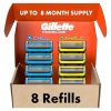 Amazon : $26.99 ($38.76) Gillette Mens Razor Blade Refills, 4 ProGlide Chill Cartridges, 4 ProGlide Shield Cartridges, Shields against Skin Irritation, Cools to sooth skin, 8 Count (Pack of 1)