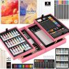 Amazon:  $19.99 ($42.99) Art Supplies, Deluxe Wooden Art Set Crafts Drawing