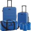 Amazon: $80.36 ($153.60) Luggage and Travel Accessories, Blue, 6-Piece Set