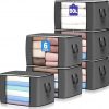 AMAZON:$18.69 (Reg $32.99) 90 L Large Storage Bags, 6 Pack Clothes Storage Bins