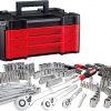 Amazon:$99.00 ($199.00)CRAFTSMAN VERSASTACK Mechanics Tool Set, 1/4 in, 3/8 in, and 1/2 in Drive, 230 Piece (CMMT45306)