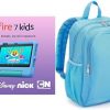 Amazon: $44.99 ($119.99) Fire 7 Kids Tablet, 7″ (16 GB, Blue) Backpack Bundle