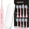 Amazon : $9.99 ($14.99)  Electric Toothbrush Set, Comes with 8 Brush Heads & Travel Case,4 Modes with 2 Minutes Built in Smart Timer, One Charge for 60 Days, 42000 VPM Motor (Pink)