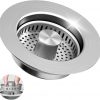 Amazon : $5.99 ($11.99) 3 in 1 Kitchen Sink Drain Strainer & Sink Stopper, 304 Stainless Steel Pop Up Sink Drain Stopper with Anti-Clogging Basket for US Standard (Silver)