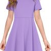 Amazon: $7.99 ($24.99)  Girls Summer Short Sleeve Dress A Line Swing Basic Skater