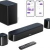 Amazon : $79.99 ($149.99) ULTIMEA 5.1ch Sound Bar with Subwoofer, Home Theater Virtual Surround Sound System for TV, Soundbar with App Control, 2 Surround Speakers, Opt/AUX, Peak Power 250W, Aura A30