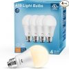 Amazon : $4.99 ($9.99) A19 LED Light Bulb,9W E26 Light Bulbs(60 Watt/80 Watt Equivalent),2700K Warm White,Non-Dimmable,800LM Standard Base for Bedroom, Kitchen, Living Room, Office,UL Listed,4 Packs