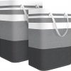 Amazon:$8.99 ($9.99)HomeHacks 2-Pack Large Laundry Basket, Waterproof, Freestanding Laundry Hamper, Collapsible Tall Clothes Hamper with Extended Handles for Clothes Toys in the Dorm and Family-(Gradient Grey, 75L)