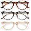 Amazon : $9.99 ($13.99) 5 Pack Reading Glasses For Women/Men-Blue Light Blocking Computer Reader w/Round Frame - Retro Clear Lens Fake Eyeglasses（1.5）