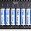 Amazon : $14.99 ($24.99) POWXS Rechargeable AA Batteries with Charger, 8 Count 2800mAh Ultra Durable and Low-self Discharge Ni-MH Double A Batteries, with Smart AA AAA Battery Charger（Independent Slot & Convenient Type C）