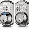 Amazon : $87.98 ($145.98)  Keyless Entry Door Lock - TEEHO Electronic Keypad Deadbolt with Keypads - Fingerprint Door Lock with Keypads - Easy Installation - Satin Nickel