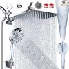 Amazon:  $31.49 ($69.99) 12”Rainfall Shower Head with Handheld Combo High Pressure 8+2 MODE built-in power wash