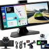 Amazon : $48.99 ($139.99) Portable Wireless Carplay Screen for Car: 10.26'' HD Car Tablet Compatible with Apple Carplay Android Auto Stereo Touchscreen with 4K Dash Cam/Backup Camera/GPS Navigation/Mirror Link