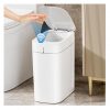 Amazon : $14.99 ($49.99)  MOPALL Rechargeable Bathroom Trash Can,Motion Sensor Trash Can Automatic Touchless,White 3.5 Gallon Smart Garbage Can with Lid,Auto-Adsorption Slim Small Waste Basket for Bedroom,Bathroom,Kitchen