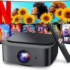 Amazon: $89.99 ($189.99)  [2025 Netflix-Official | 386+ Built-in Apps] DBPOWER E2 Smart Projector