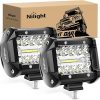 Amazon : $11.27 ($19.99) Nilight Led Light Pods 2PC 4Inch 60W Flood Spot Combo Triple Row Driving Lamp Roof Bumper Off Road LED Work Lights Pods for Van Camper Wagon Car Pickup Golf Cart ATV UTV SUV Truck Boat 4x4