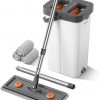 Amazon : $19.99 ($39.99)  MOPALL Mop and Bucket with Wringer Set for Home, Flat Mop and Bucket Set with 3 Washable Microfiber Pads, Wet and Dry Mop with Long Handle, Wall Cleaner for All Floor Types and Windows