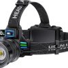Amazon : $22.74 ($49.99) Headlamp Rechargeable 2980 High Lumens Super Bright LED Head Lamp for Adults Battery Powered,12 Modes Waterproof Zoomable Digital Display Headlamps for Hardhat Hunting Camping Hiking Fishing Running