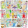 Amazon : $3.50 ($6.99) 15 Sheets Make Your Own Animal Stickers for Kids Girls Boys Toddlers Create A Face Decal Large Print Pack Custom Waterproof Decals Party Favors Set Craft Sticker Books Supplies