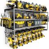 Amazon : $33.30 ($69.99) 4 Layers Large Power Tool Organizer Wall Mount for Fathers Dad, Heavy Duty Metal Garage Organization Loads 360lbs with 8 Cordless Drill Holders, Garage Shelving for Tool Storage, Tool Rack for Men