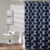 Amazon : $16.30 ($21.49) Lush Decor Bathroom Shower Curtain with Bold Trellis Print on Soft Navy Fabric, Washable and Durable, 72