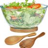 Amazon:  $26.49 ($52.98) Large Glass Salad Bowl Set w/ Acacia Wood Base