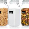 Amazon: $22.91 ($35.99) 3Pk 78oz Glass Food Storage Jars w/ Airtight Clamp Lids