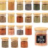 Amazon: $19.99 ($39.99) 20 Pack 2.5 Oz Mini Glass Spice Jars with Bamboo Lids