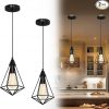 Amazon:$16.49 ($29.99)DWVO 2-Pack Pendant Lights Fixture, Farmhouse Iron Cage Metal Line Hanging Ceiling Light with E26 Lamp Holder, Suitable for Kitchen Island, Entrance, Dining Room, Hallway (Black)