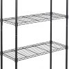 Amazon:$46.29 ($65.25)Amazon Basics 5-Shelf Adjustable Heavy Duty Steel Wire Rack Storage Shelving Organizer for Kitchen, Garage, 36'' L x 14'' W x 72'' H, Black