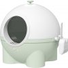Amazon:$42.09 ($75.39)PawHut Hooded Cat Litter Box, Large Kitty Litter Pan with Lid, Scoop, Leaking Sand Pedal, Top Handle, Light Green
