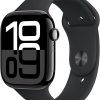 Amazon:$329.00 ($429.00)Apple Watch Series 10 [GPS 46mm case] Smartwatch with Jet Black Aluminium Case with Black Sport Band - M/L. Fitness Tracker, ECG App, Always-On Retina Display, Water Resistant