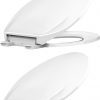 Amazon : $43.73 ($48.59) Toilet Seat Elongated,Toilet Seat with Quick-Release And Quick-Attach, Plastic Toilet Seat with Soft Close,Easy Install and Clean - White（2 Piece）