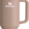 Amazon : $27.00 ($45.00) STANLEY Quencher H2.0 Tumbler with Handle and Straw 40 oz | Flowstate 3-Position Lid | Cup Holder Compatible for Travel | Insulated Stainless Steel Cup | BPA-Free | Almond Rose