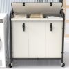 Amazon:$34.99 ($69.99)Laundry Sorter 3 Section, 60 Gal (230L) Laundry Hamper Cart with Rolling Lockable Wheels and Sturdy Metal Handle, Rolling Clothes Hamper with Removable Bag for Laundry Room and Bedroom - White