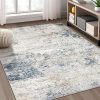 Amazon:$39.99 ($49.99)Area Rug Living Room Rugs - 5x7 Abstract Large Soft Indoor Washable Rug Neutral Modern Low Pile Carpet for Bedroom Dining Room Farmhouse Home Office - Beige Blue