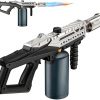 Amazon : $51.99 ($69.99)  Powerful Propane Torch Gun, Kitchen Torch with Adjustable Flame, Flamethrower Blow Torch Gun Gas Welding Kits for BBQ, Searing Steak, Camping & Charcoal Torch Lighter(Tank Not Included)