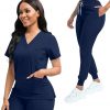 Amazon: $14.99 ($24.99) Women’s V-Neck Top & Jogger Scrub Pants, Nursing Uniform Scrubs Set with 8 Pockets