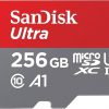 Amazon : $17.99 ($25.99)   SanDisk 256GB Ultra microSDXC UHS-I Memory Card with Adapter - Up to 150MB/s, C10, U1, Full HD, A1, MicroSD Card - SDSQUAC-256G-GN6MA [New Version]