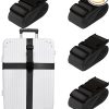 Amazon : $6.11 ($11.99) Luggage Straps for Suitcases TSA Approved Travel Belt 4 Pack by Chelmon (Black)