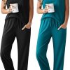 Amazon:  $19.99 ($33.99) 2 Packs Pajamas for Women Set Cap Sleeve Top and Pants Soft